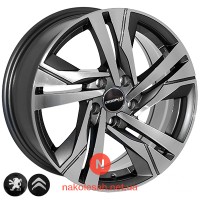Zorat Wheels BK5543 7x16 5x108 ET38 DIA65.1 GP