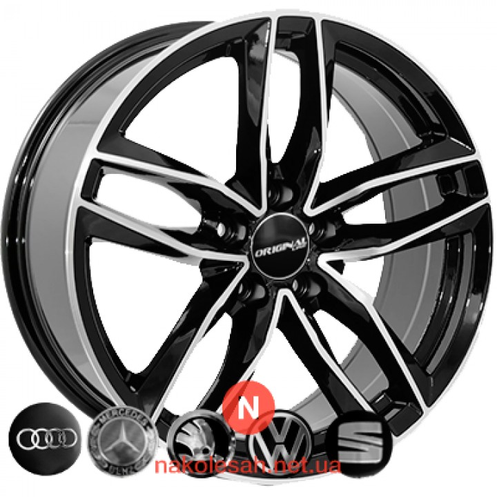 Zorat Wheels BK690 7.5x17 5x112 ET38 DIA66.6 Black