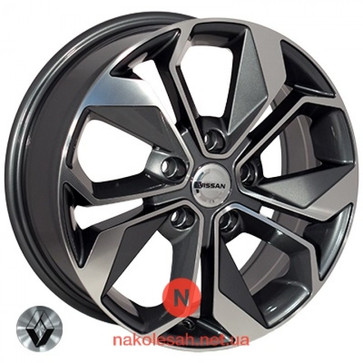 Zorat Wheels BK5168 6.5x15 5x98 ET38 DIA58.1 GP