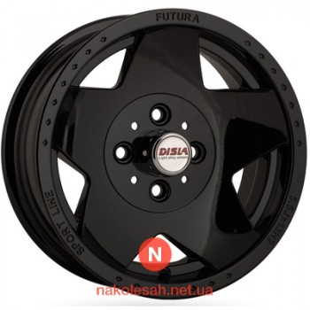 Disla Futura 5.5x13 4x98 ET5 DIA58.6 Black